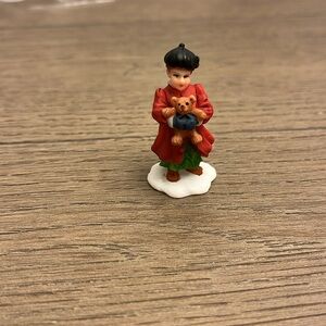 Santa’s Workbench O’Wells Christmas Village Figurine Accessory - Girl with Bear